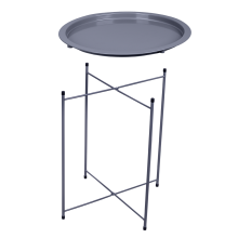 Stolik z tacą składany szary ciemny